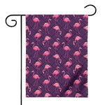 Purple Geometric Flamingo Pattern Print House Flag