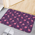 Purple Geometric Flamingo Pattern Print Indoor Door Mat