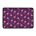 Purple Geometric Flamingo Pattern Print Kitchen Mat