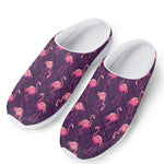 Purple Geometric Flamingo Pattern Print Mesh Casual Shoes