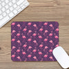 Purple Geometric Flamingo Pattern Print Mouse Pad