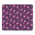 Purple Geometric Flamingo Pattern Print Mouse Pad