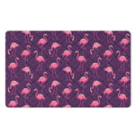 Purple Geometric Flamingo Pattern Print Polyester Doormat