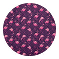 Purple Geometric Flamingo Pattern Print Round Blanket
