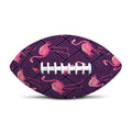 Purple Geometric Flamingo Pattern Print Rugby Ball