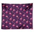 Purple Geometric Flamingo Pattern Print Tapestry
