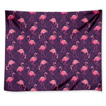 Purple Geometric Flamingo Pattern Print Tapestry