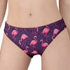 Purple Geometric Flamingo Pattern Print Women's Panties