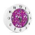 Purple Girly Unicorn Pattern Print Alarm Clock