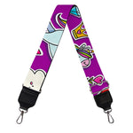 Purple Girly Unicorn Pattern Print Bag Strap