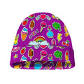 Purple Girly Unicorn Pattern Print Beanie