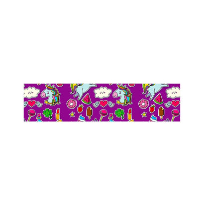Purple Girly Unicorn Pattern Print Bed Runner