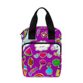 Purple Girly Unicorn Pattern Print Bible Tote Bag