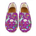 Purple Girly Unicorn Pattern Print Casual Shoes