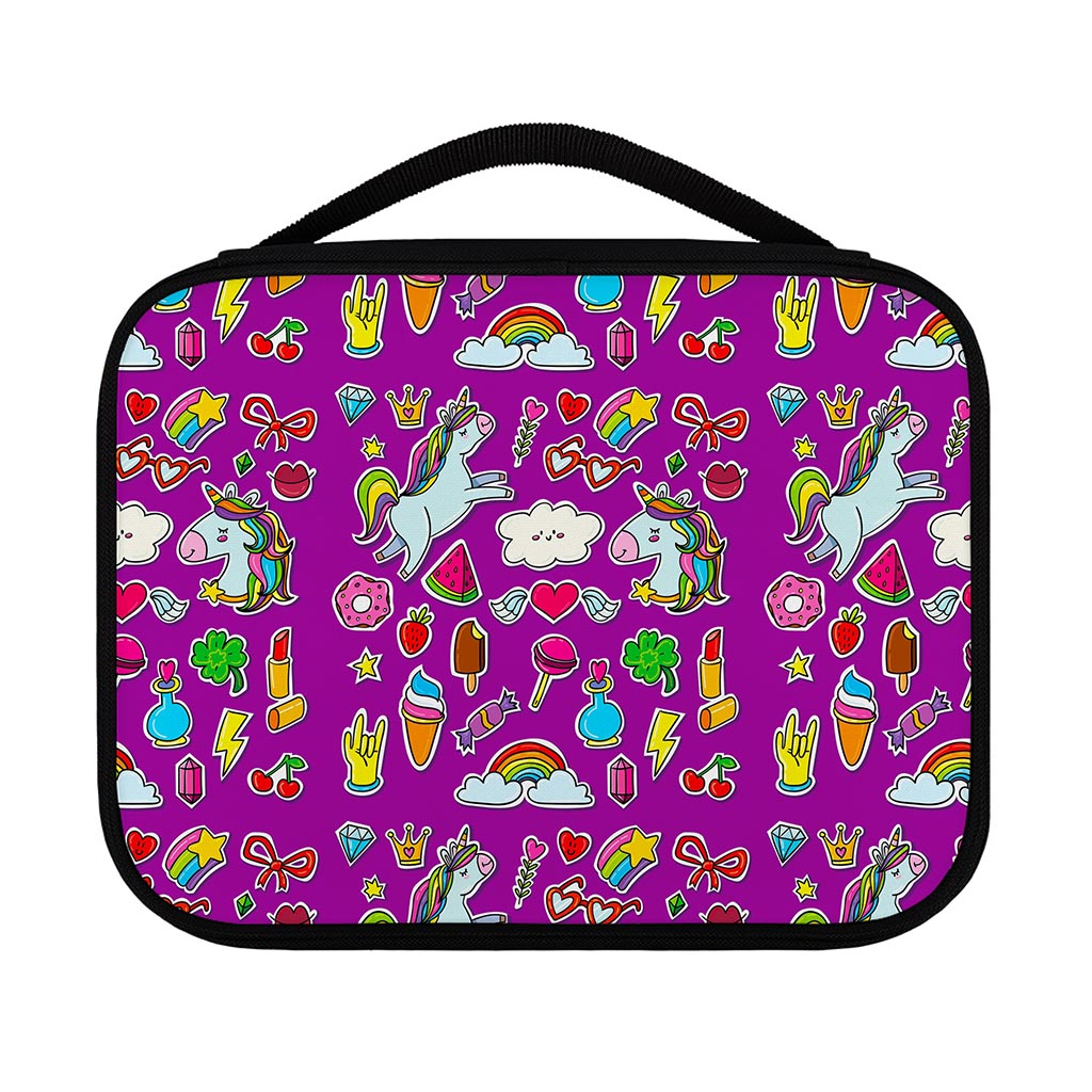 Purple Girly Unicorn Pattern Print Classic Bible Case