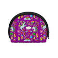 Purple Girly Unicorn Pattern Print Coin Purse