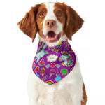 Purple Girly Unicorn Pattern Print Dog Bandana