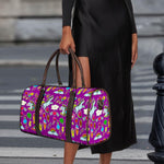 Purple Girly Unicorn Pattern Print Duffle Bag