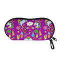 Purple Girly Unicorn Pattern Print Glasses Case