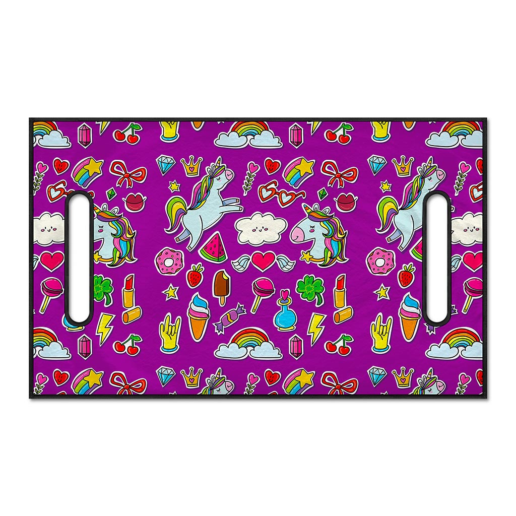 Purple Girly Unicorn Pattern Print Golf Cart Seat Cover