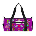 Purple Girly Unicorn Pattern Print Gym Bag