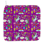 Purple Girly Unicorn Pattern Print Hand Towel