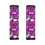 Purple Girly Unicorn Pattern Print Handle Covers