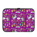 Purple Girly Unicorn Pattern Print Laptop Sleeve