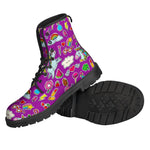 Purple Girly Unicorn Pattern Print Backpack