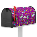 Purple Girly Unicorn Pattern Print Mailbox Cover