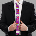Purple Girly Unicorn Pattern Print Necktie