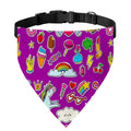 Purple Girly Unicorn Pattern Print Over The Collar Dog Bandana