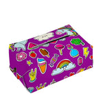 Purple Girly Unicorn Pattern Print Rectangle Tissue Box Cover