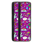 Purple Girly Unicorn Pattern Print Refrigerator Handle Covers