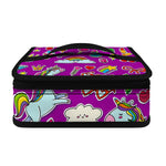 Purple Girly Unicorn Pattern Print Small Lunch Bag