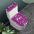 Purple Girly Unicorn Pattern Print Toilet Lid And Tank Cover Set