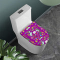 Purple Girly Unicorn Pattern Print Toilet Lid Cover