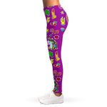 Purple Girly Unicorn Pattern Print Women's Leggings