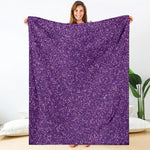 Purple (NOT Real) Glitter Print Blanket