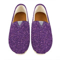 Purple (NOT Real) Glitter Print Casual Shoes