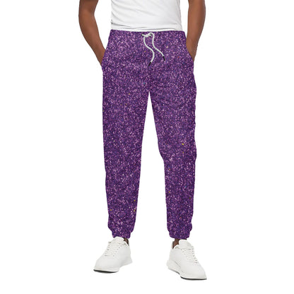 Purple Glitter Artwork Print (NOT Real Glitter) Cotton Pants