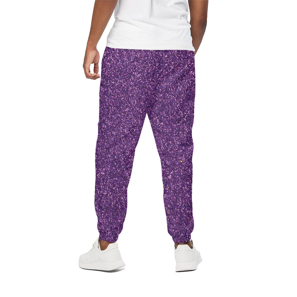 Purple Glitter Artwork Print (NOT Real Glitter) Cotton Pants