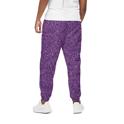 Purple Glitter Artwork Print (NOT Real Glitter) Cotton Pants