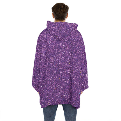 Purple Glitter Artwork Print (NOT Real Glitter) Hoodie Blanket