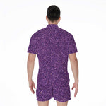 Purple Glitter Artwork Print (NOT Real Glitter) Men's Rompers