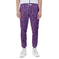 Purple (NOT Real) Glitter Print Joggers