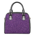 Purple (NOT Real) Glitter Print Shoulder Handbag