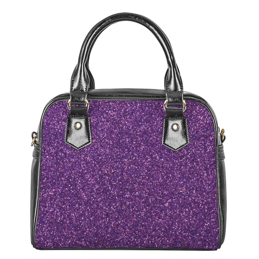 Purple Glitter Artwork Print (NOT Real Glitter) Shoulder Handbag