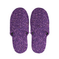 Purple (NOT Real) Glitter Print Slippers