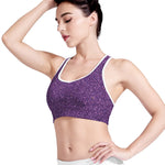 Purple Glitter Artwork Print (NOT Real Glitter) Women's Sports Bra